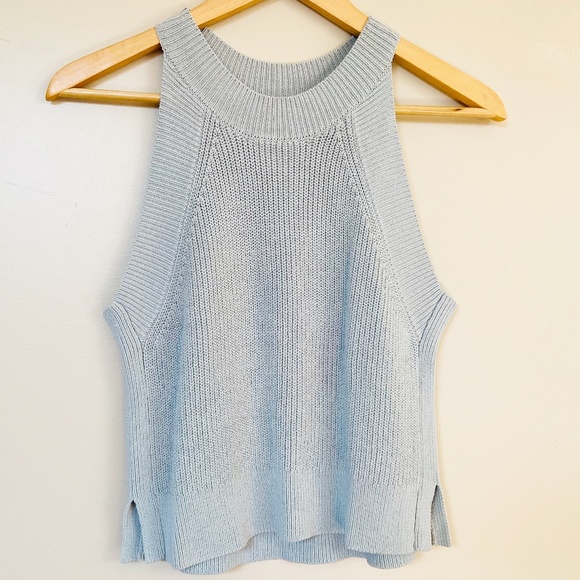 Wilfred Tops - Wilfred the Crevier Knit Crop Top XS Light Green
